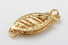14K Yellow Gold Filigree Fish Hook Clasp